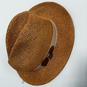 Vintage Pendleton Brown Straw Fedora Hat XL